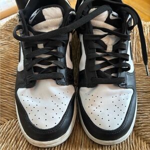 Nike Black and White Low Dunks- Men’s 8